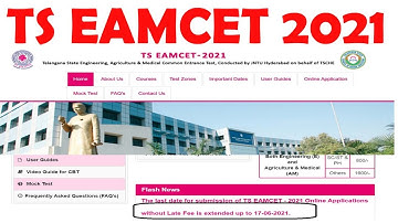 ts eamcet 2021 | ts eamcet 2021 latest updates | ts eamcet 2021 date extended