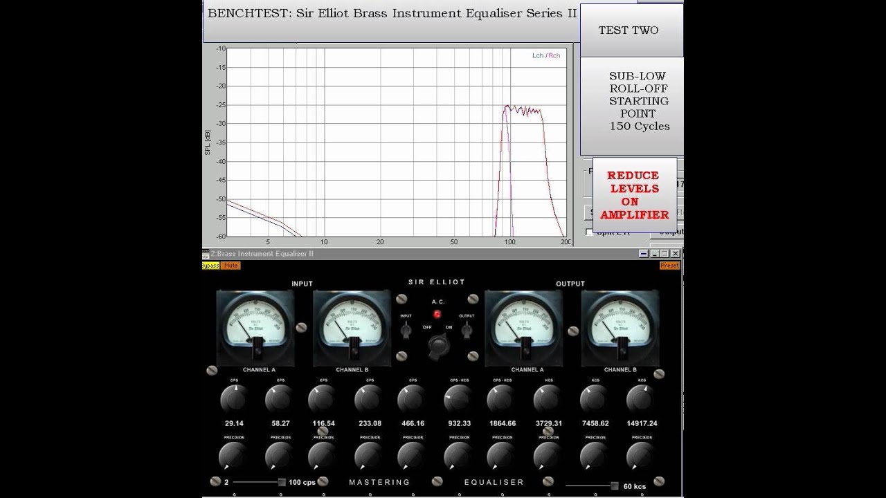 Sir Elliot Brass Instrument Equaliser Series II Sinewave Test