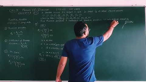 Std 11||COMMERCE||STATE|GSHEB|CH 4|Measures Of Dispersion| Exercise 4.2|Q.1|L2