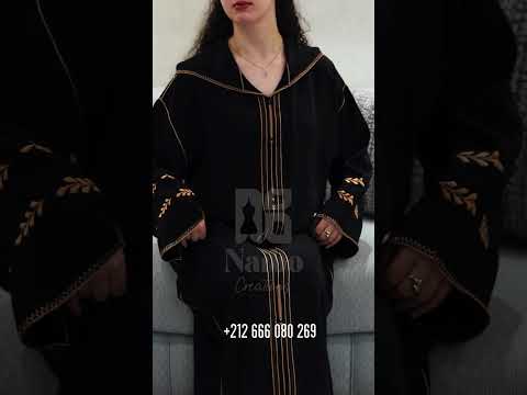 جلابة مغربية بالبرشمان و الطرز الرباطي