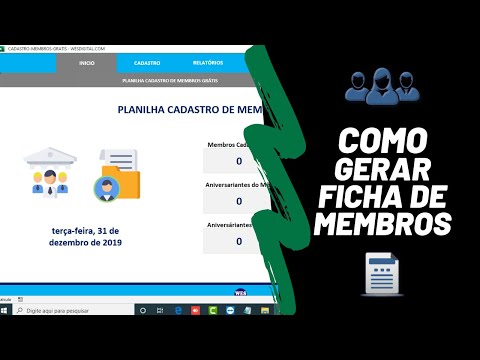 Como Gerar Ficha de Membros Planilha Excel