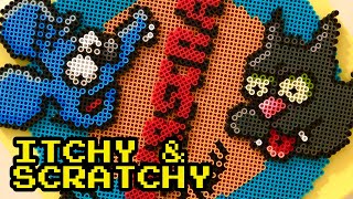 Perler Bead Itchy & Scratchy Logo