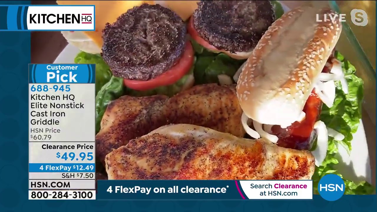 Kitchen HQ Elite Nonstick Cast Iron Griddle YouTube