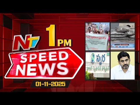 Speed News | 1 PM News Headlines | 01-11-2025 | NTV Telugu