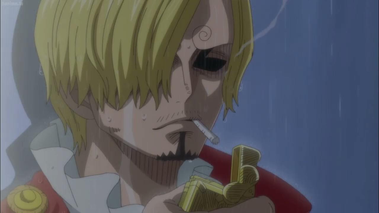 Sanji trying to smoke in the rain but it's that song from Yakuza Kiwami