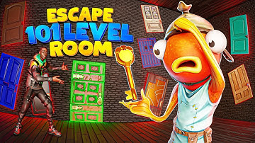 How YOU Can Complete Levels 41,42,43,44,45 in Fortnite 101 LEVEL ESCAPE ROOM by EMG? Solution 🧠 🧠