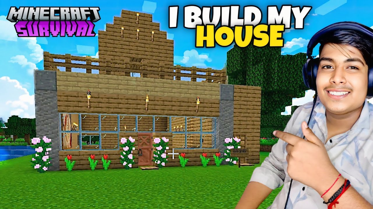 I PLAYING MINECRAFT IN FIRST TIME || I BUILD MY HOUSE || GAMEPLAY ...