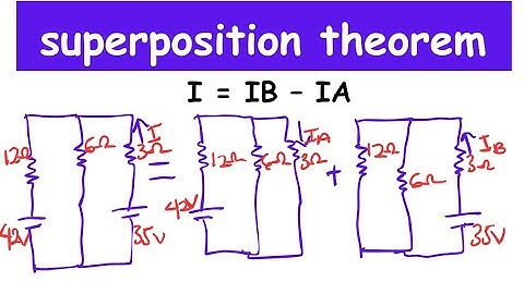 how to find the current in a resistor using superposition theorem