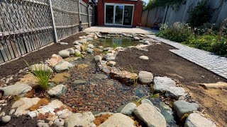 TRANSFORMING a garden space into an ECOSYSTEM POND PARADISE!