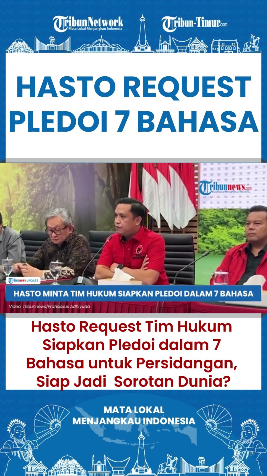 SHORT Siap Jadi Sorotan Dunia, Hasto Kristiyanto  Request Pledoi Pakai 7 Bahasa Untuk Persidangan!