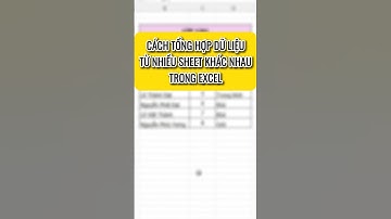 Tổng hợp dữ liệu từ nhiều sheet khác nhau 🥰🥰🥰