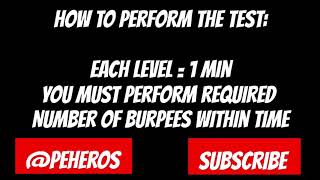 Burpee Muscular Endurance Fitness Test/ challenge