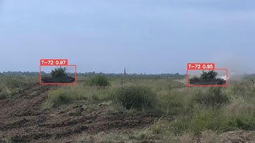 Renaissance-DETR object detection AI test T-72 Main Battle Tank (conf thres 0.75)