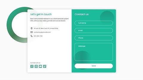 Responsive Animated Contact Form Using HTML & CSS