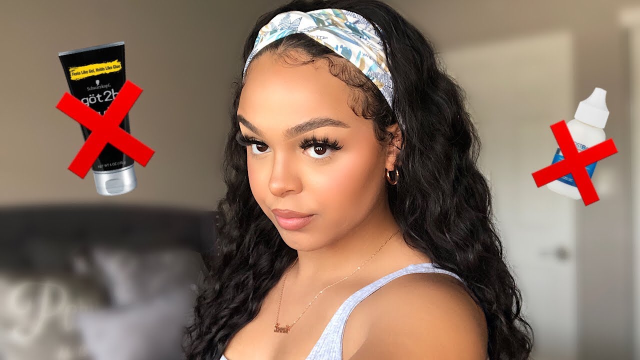 NO GLUE! NO LACE! NO GEL! 😱 HEADBAND WIG TUTORIAL