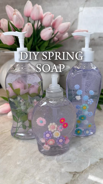 Easy Dollar Tree DIY spring soap #asmr #easydiy #dollartreediy #diy #diysoap #springcrafts