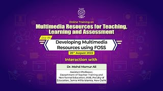 Online Training : Developing  Multimedia Resources using FOSS