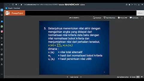 Perhitungan Sistem Pendukung Keputusan Menggunakan Metode SMART