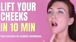 Mid Face Lifting Workout | Natural Facelift to Sculpt Cheeks & Reduce Nasolabial Folds