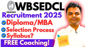 WBSEDCL Recruitment 2025,  WBSEDCL Apply Online, Syllabus, Exam Pattern, Eligibility Govt Jobs 2025