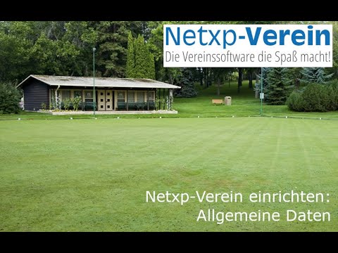 Netxp-Verein einrichten - Allgemeine Daten