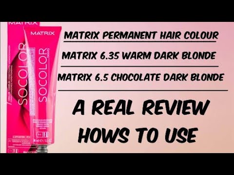 Matrix hair colour review||,  review|| chockate dark blonde|| -  YouTube