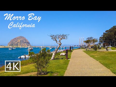 [4K] Morro Bay - California USA - Walking Tour