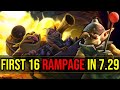 FIRST EPIC 16 RAMPAGE TECHIES IN NEW PATCH 7.29 -- Dota 2 Techies Moments EP.1