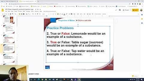 Ch 2 section 01 - Properties of Matter - video answer KEY