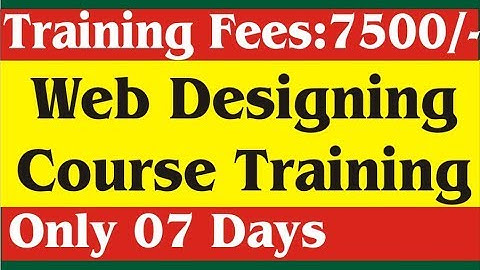 online web design course in India | web designing course training institute for web designer jobs