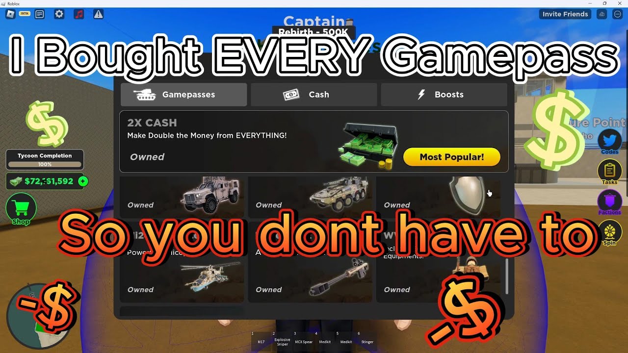 2x Cash Gamepass - Roblox