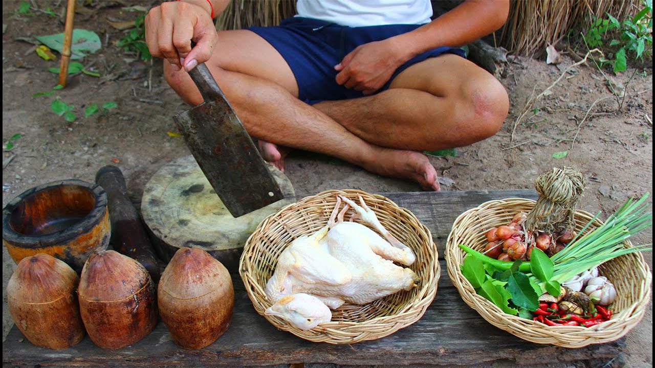 Cooking Chicken BBQ Recipe from Village Cousin - Cook Athlentic Chicken