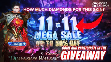 HOW MUCH 💎/DIAMONDS FOR GUSION 11.11 SKIN IN NEW DOUBLE 11 WISH DRAW EVENT | MLBB