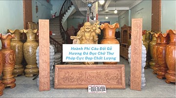 Báo Giá Bộ Hoành Phi Câu Đối 1m97 Gỗ Hương Đá Đục Chữ Thư Pháp Cực Đẹp - Đồ Gỗ Huy San