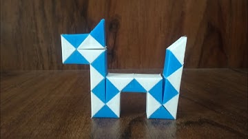 How to make Dog🐕 with Snake Cube:- 24 PIECES. BY:- AKSH PATEL