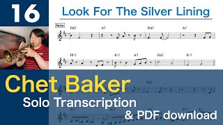 Look For The Silver Lining [1959] (Chet Baker) Solo Transcription #16