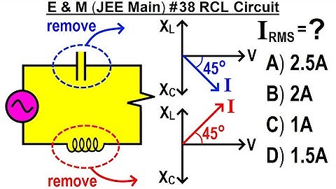 JEE Main Physics E & M #38 RCL Circuit