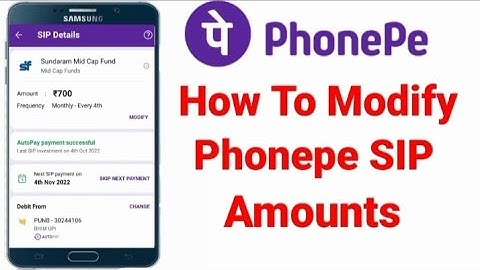 How To Modify Phonepe SIP Investment Amounts। Phonepe SIP Investment Amounts को Modify कैसे करें।