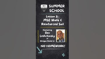 Summer School 2024: Ben Leshchinsky on #MSEWalls and #ReinforcedSoil #geotechnical #civilengineering