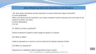 What is Check Constraint What is a Sequence What is an Index