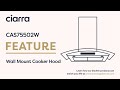 CIARRA 30 Inch Smart Wall Mount Canopy Range Hood CAS75502W-OW