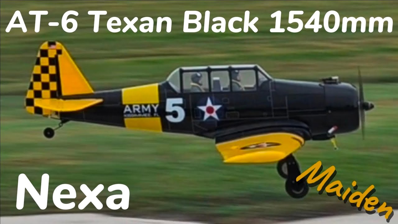 AT-6 Texan Black 1540mm Maiden Flight & Prop Tuning | Final Flight