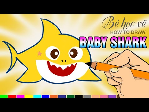 Tập Vẽ Cá Mập Baby Shark  How to Draw a Baby Shark  Họa Sĩ Tí Hon   YouTube