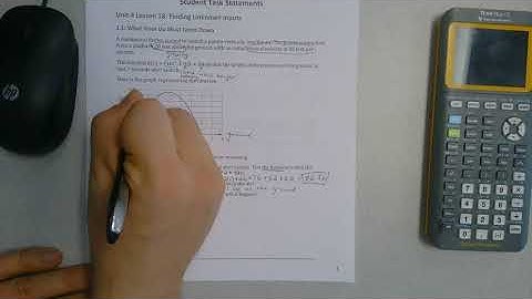 Unit 4 Lesson 18  Finding Unknown Inputs