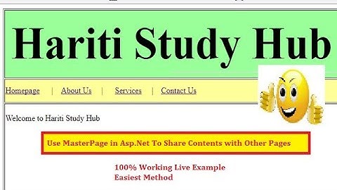 Best Way to Use MasterPage  with Child Pages in Asp.Net C# | Hindi | Free Online Learning Classes