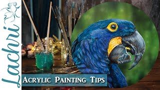 Acrylic painting tips - Realistic Bird - Lachri