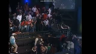 Rhino Gores Abyss Off Stage Through 4 Tables