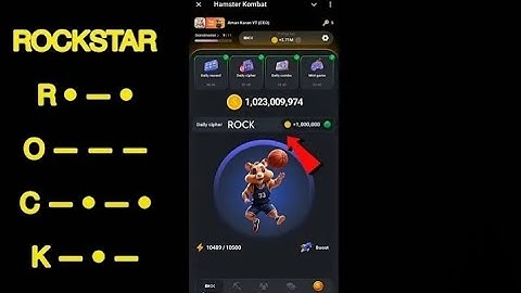 Hamster Kombat Daily Cipher Code 31 August 2024 |Hamster Kombat Morse Today Code 31 August 1 M Coins