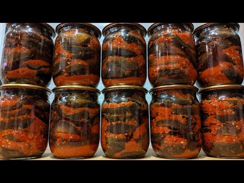 Видео рецепт Баклажаны слоями на зиму