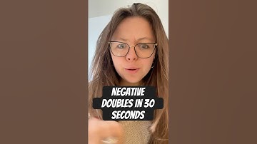30 Second Intro to Negative Doubles! #happybridging #bridge
